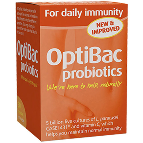 OPTIBAC PROBIOTICS probiotic with vitamin C for daily immunity x 30 caps
