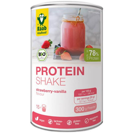 RAAB Bio shake protein powder with strawberry and vanilla flavor 300g