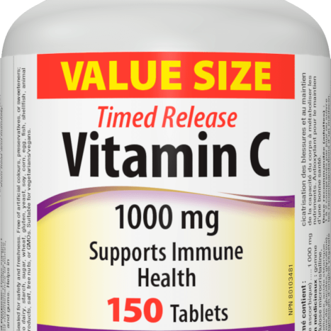 WEBBER NATURALS VITAMIN C Витамин Ц с удължено освобождаване 1000mg x 150 tabl