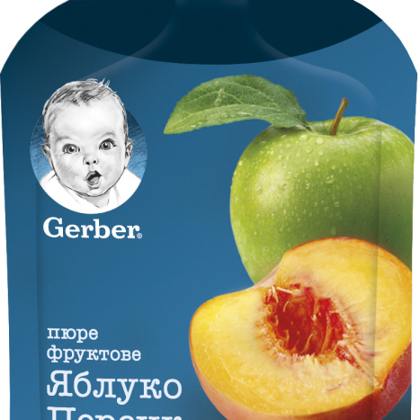 NESTLE GERBER Pouch apple and peach 6+m 90g