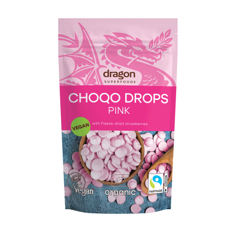 DRAGON SUPERFOODS Капки розов шоколад 200g