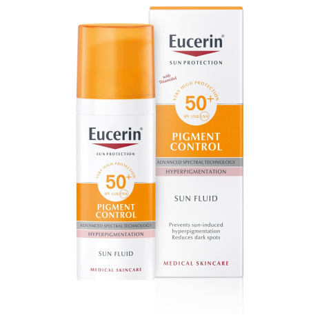 EUCERIN SUN SPF50+ флуид за лице пигмент контрол 50ml