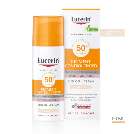 EUCERIN SUN PIGMENT CONTROL SPF50+ Tinted sunscreen face gel-cream light 50ml