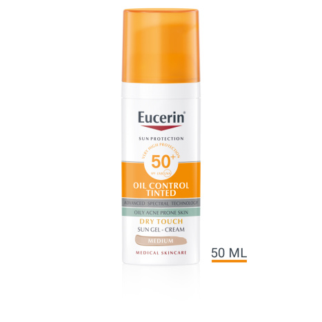 EUCERIN SUN OIL CONTROL SPF50+ Tinted sunscreen gel-cream for face dark 50ml