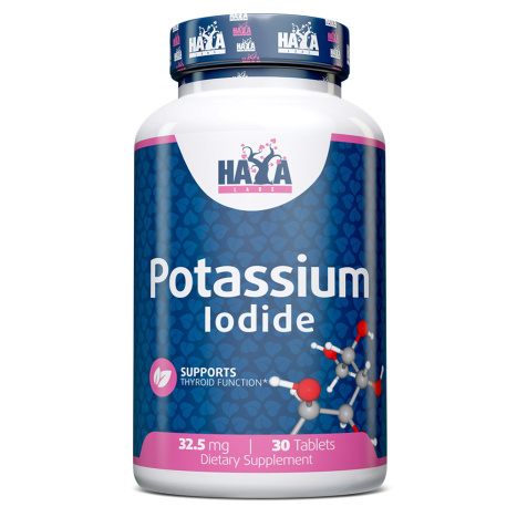 HAYA LABS POTASSIUM IODIUM 32.5 mg. Potassium iodide for the thyroid gland x 30 tabl