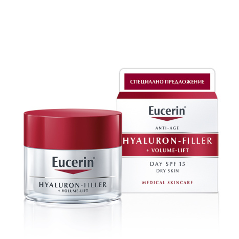 EUCERIN HYALURON FILLER + VOLUME LIFT day cream for dry skin 50ml promo price