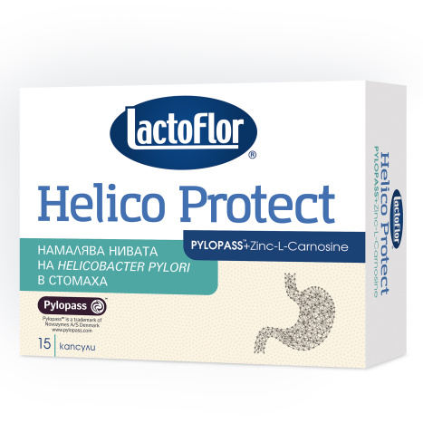 LACTOFLOR HELICO PROTECT for normal acidity in the stomach x 15 caps