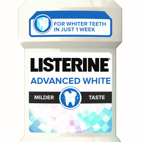 LISTERINE ADVANCE WHITE mild taste mouthwash 500ml