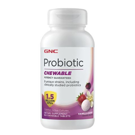 GNC PROBIOTIC Probiotic with 1.5 billion bacteria chewable x 100tabl 424642