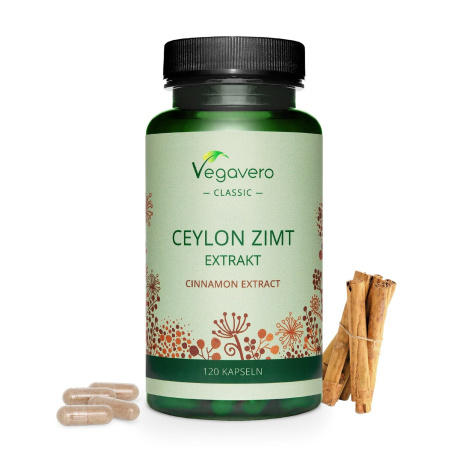 VEGAVERO CEYLON ZIMT EXTRACT ceylon cinnamon for normal blood sugar x 120 caps