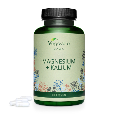 VEGAVERO MAGNESIUM + KALIUM Magnesium and potassium for the cardiovascular system x 180 caps
