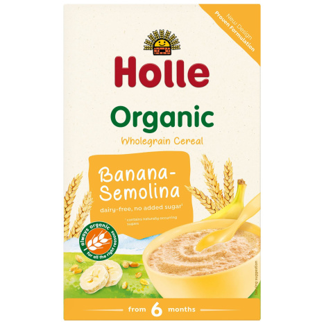 HOLLE Organic porridge fruit semolina and banana 250g