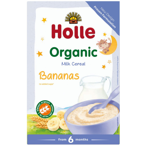 HOLLE Био каша млечна с банани 250g