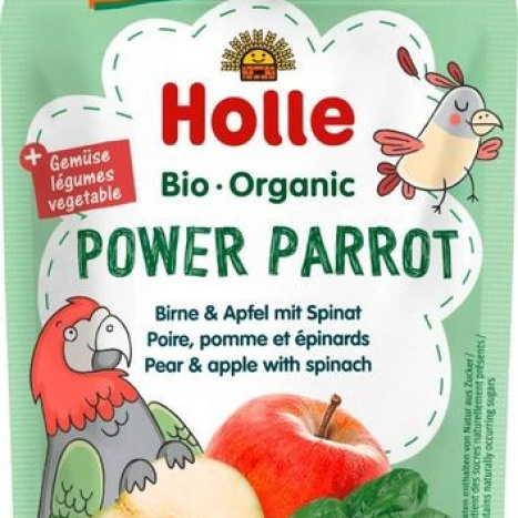 HOLLE Organic pouch puree pears, apples and spinach 100g