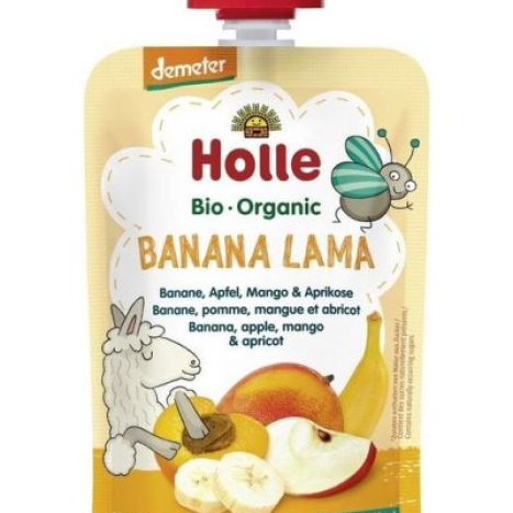 HOLLE Organic pouch puree banana, apple, mango and apricot 100g
