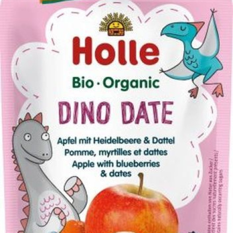 HOLLE Organic pouch puree apple with blueberries and dates 100g