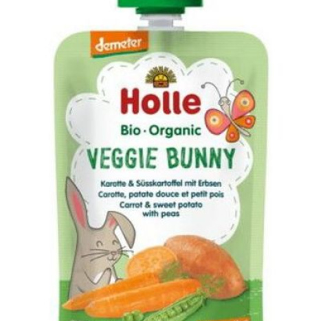 HOLLE Organic pouch vegetable puree with carrots, sweet potatoes and peas 100g