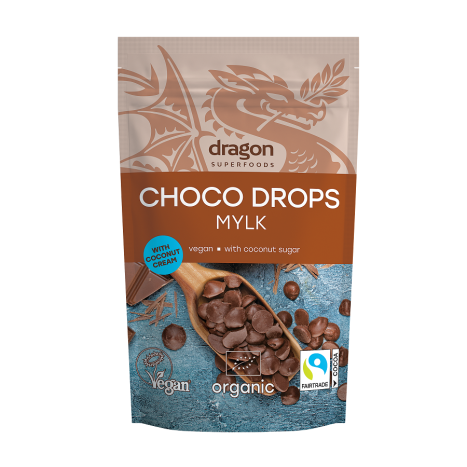 DRAGON SUPERFOODS Milk chocolate drops 200g