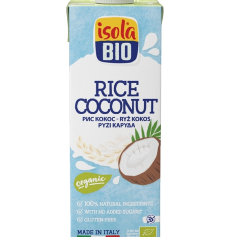 ISOLA BIO Gluten-free rice and coconut organic drink 1000ml