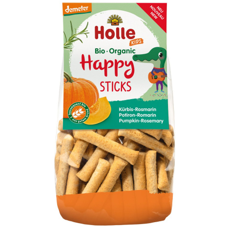 HOLLE Organic wheat crackers with pumpkin and rosemary 100g
