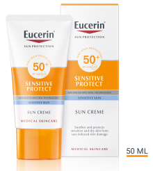 EUCERIN SUN SPF50+ Слънцезащитен крем за лице 50ml