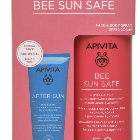APIVITA PROMO BEE PROTECTED BEE SUN SAFE SPF50 body spray 200ml + after sun cream 100ml