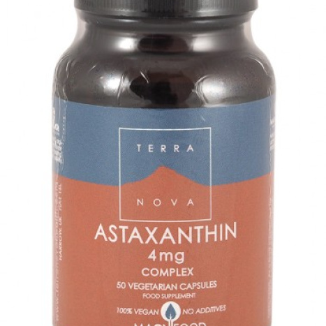 TERRA NOVA ASTAXANTHIN 4mg Complex Астексин комплекс антиоксидант x 50 caps