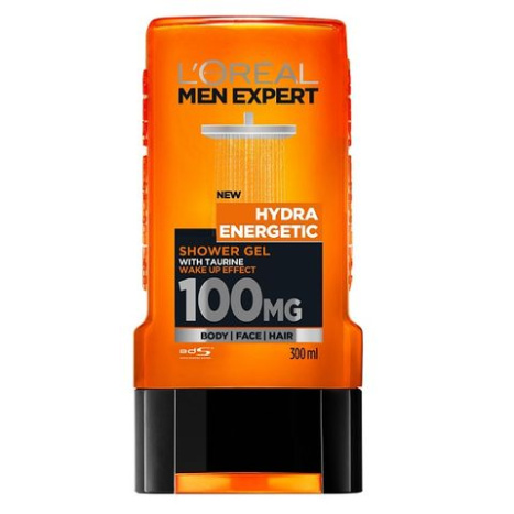 LOREAL MEN EXPERT HYDRA ENERGETIC shower gel for hair, face and body with taurine 300ml