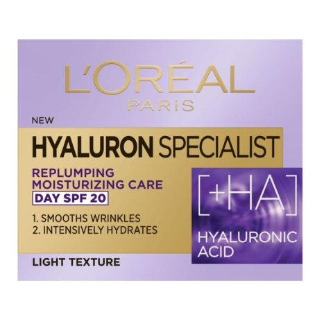 LOREAL HYALURON SPECIALIST day cream SPF20 with hyaluronic acid 50ml