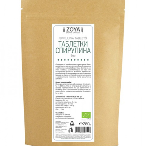 ZOYA ORGANIC SPIRULINA Organic Spirulina tablets 250g