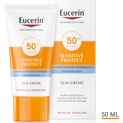 EUCERIN SUN SPF50+ Слънцезащитен крем за лице 50ml