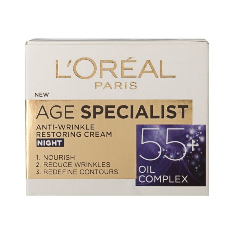 LOREAL AGE SPECIALIST 55+ anti-wrinkle night cream 50ml