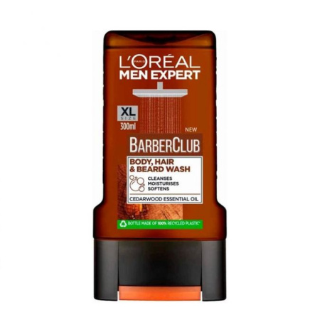 LOREAL MEN EXPERT BARBER CLUB душ-гел за коса,тяло и брада 300ml