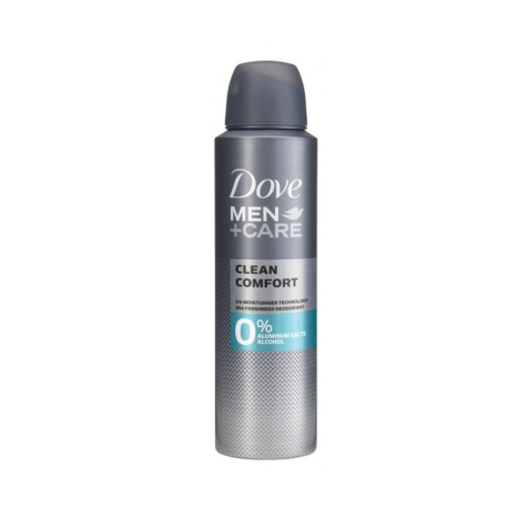 DOVE Men + Care 0% Aluminum Clean Comfort deodorant spray for men without aluminum salts 150ml