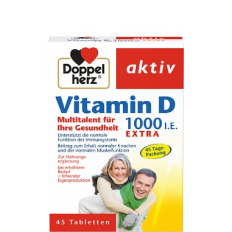DOPPELHERZ AKTIV Vitamin D 1000IE x 45 tabl