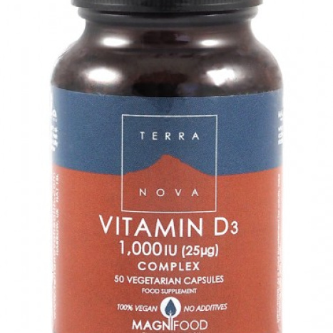 Terra Nova Vitamin D3 1000iu (25µg) Complex - 50 caps