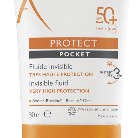 A-DERMA PROTECT POCKET SPF50+ invisible fluid very high protection UVB+UVA 30ml