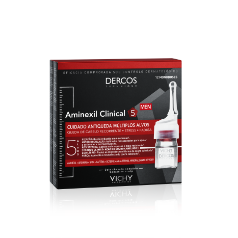 VICHY DERCOS AMINEXIL CLINICAL 5 ampoules for hair loss for men 6ml x 12