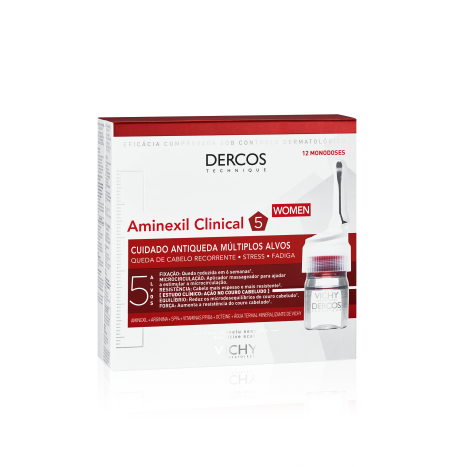 VICHY DERCOS AMINEXIL CLINICAL 5 ampoules for hair loss for women 6ml x 12