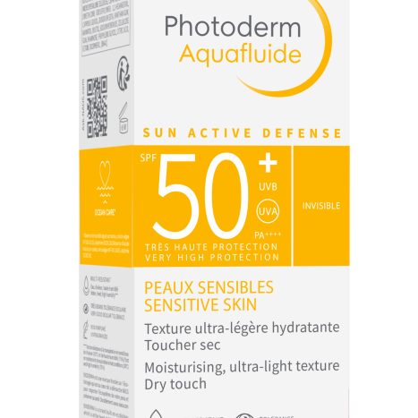 BIODERMA PHOTODERM AQUAFLUID SPF50+ слънцезащитен крем за лице с контрол върху лъщенето 40ml