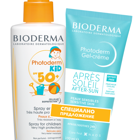 BIODERMA PROMO PHOTODERM KID SPF50+ spray 200ml + APRE-SOLEI gel-cream for after sun 100ml
