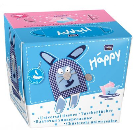 BELLA HAPPY two-color dry wipes rabbit 2x40 1106