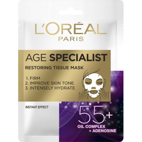 LOREAL AGE SPECIALIST paper restoring face mask 55+ 30g