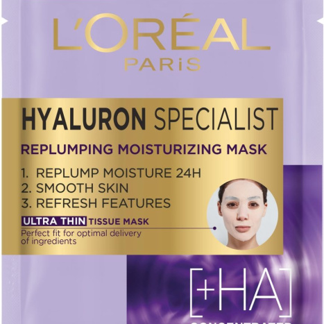 LOREAL HYALURON SPECIALIST хартиена маска с хиалуронова киселина 30g