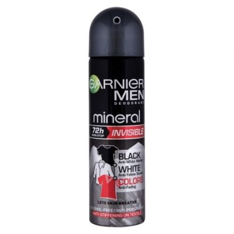 GARNIER DEO MINERAL MEN INVISI BLACK WHITE&COLORS Deodorant spray for men 150ml
