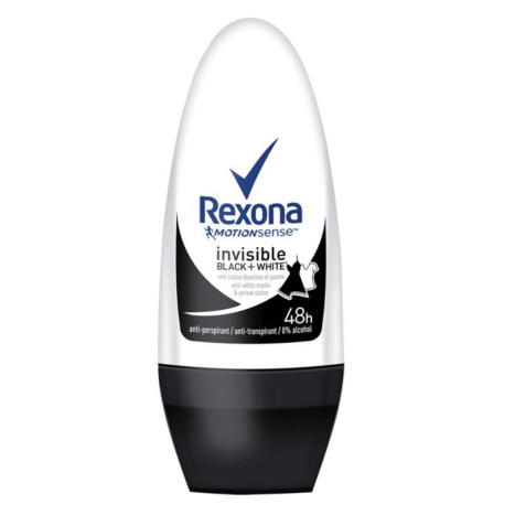 REXONA Motionsense Invisible Black & White deodorant roll-on for women 50ml