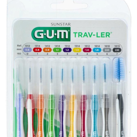 GUM TRAV-LER interdental brushes assorted x 10