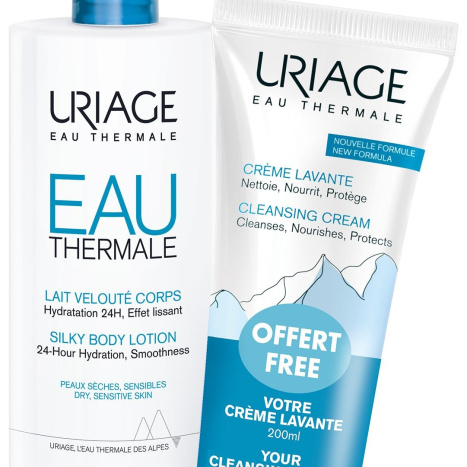 URIAGE PROMO EAU THERMALE Silk Body Lotion 500ml + Cleansing Shower Cream 200ml