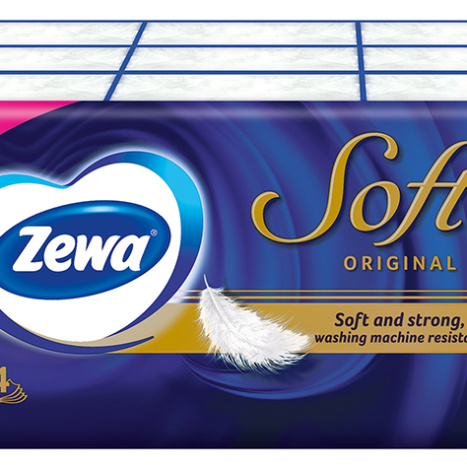 ZEWA SOFTIS POCKET handkerchiefs four-ply 5 x 9