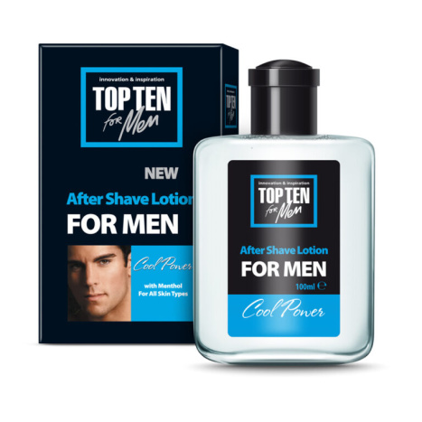 TOP TEN COOL POWER Aftershave lotion with menthol for all skin types 100ml
